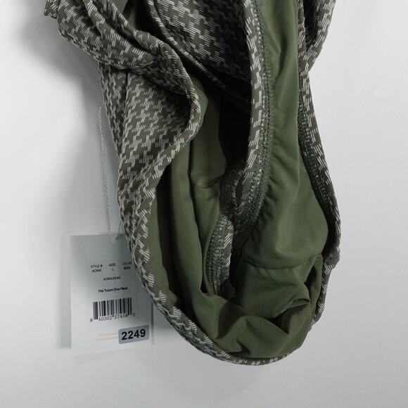 New Andie Swim Women’s Tulum One Swimsuit Seagrass Houndstooth Large $112 2249 - Picture 4 of 11